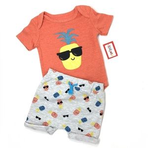 Pineapple Two Piece Short Set